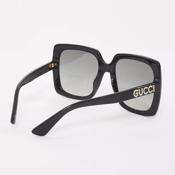 Gucci Accessories - Gucci sunglasses rhinestone bling crystal black silver oversized frame rare